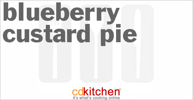 Blueberry Custard Pie - CDKitchen.com