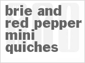 recipe for brie and red pepper mini quiches