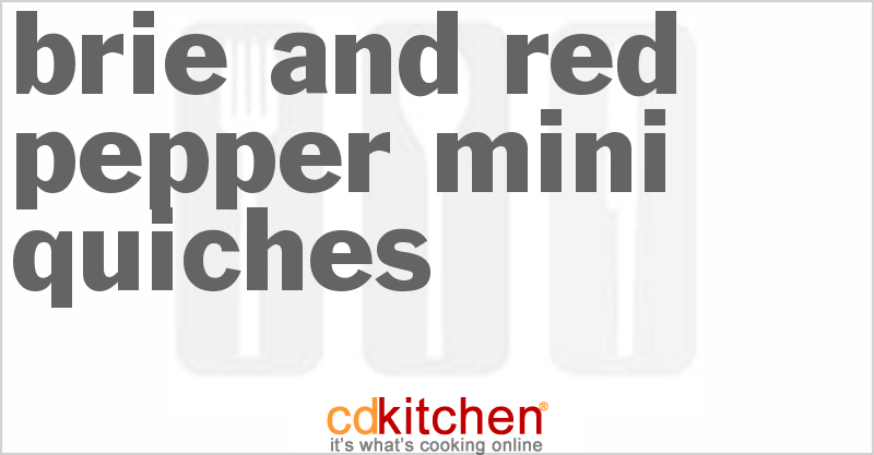 Brie And Red Pepper Mini Quiches - CDKitchen.com