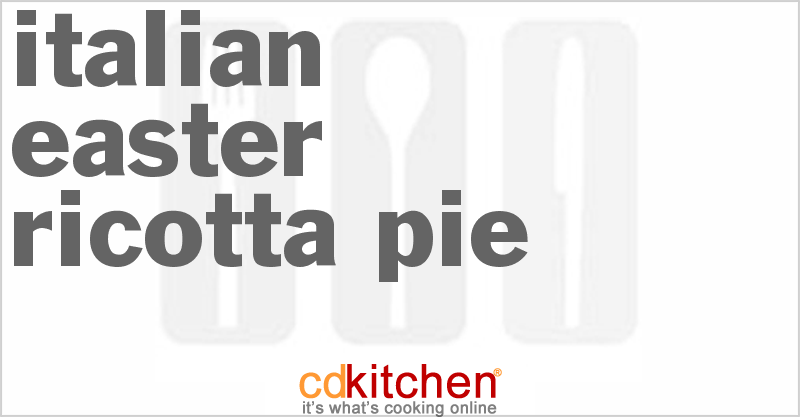 Italian Easter Ricotta Pie - CDKitchen.com
