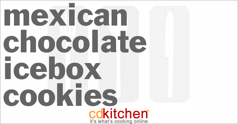 Mexican Chocolate Icebox Cookies - CDKitchen.com