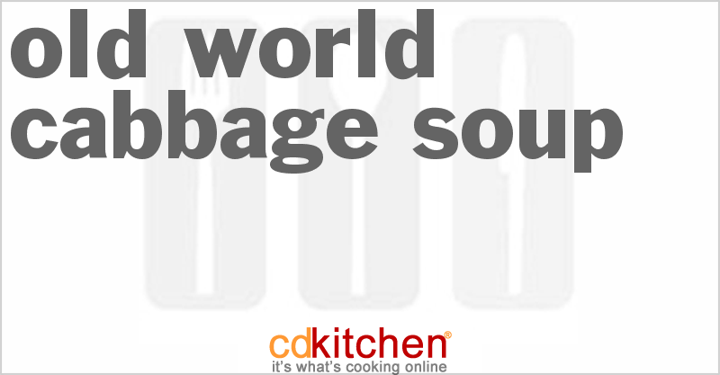 Old World Cabbage Soup - CDKitchen.com