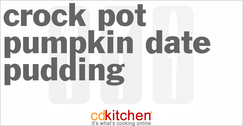 Pumpkin-Date Pudding - CDKitchen.com
