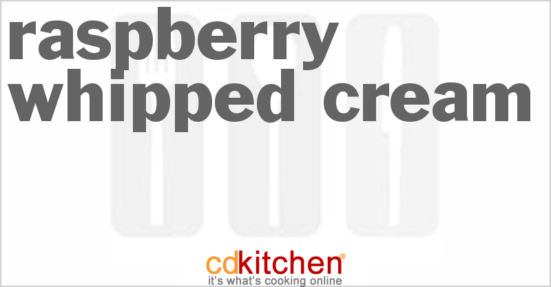 Raspberry Whipped Cream - CDKitchen.com