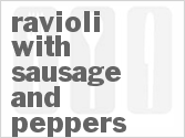 recipe for slow cooker ravioli with sausage and peppers