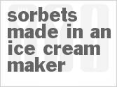 recipe for sorbets made in an ice cream maker