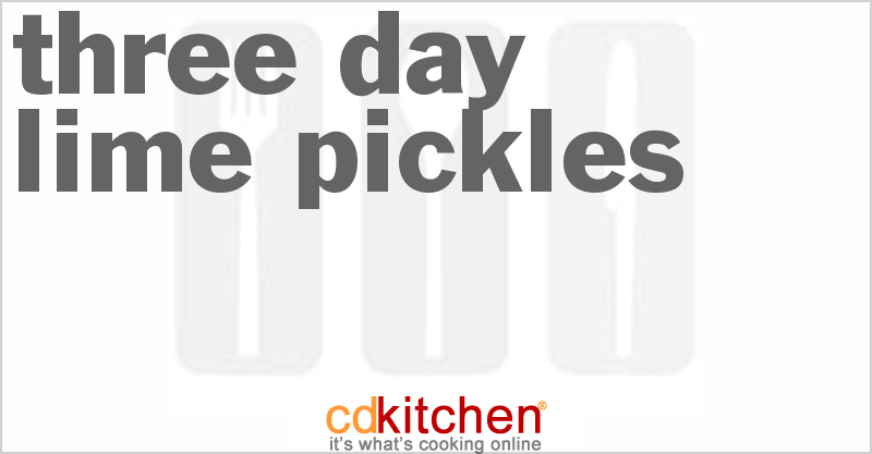 Three Day Lime Pickles - CDKitchen.com