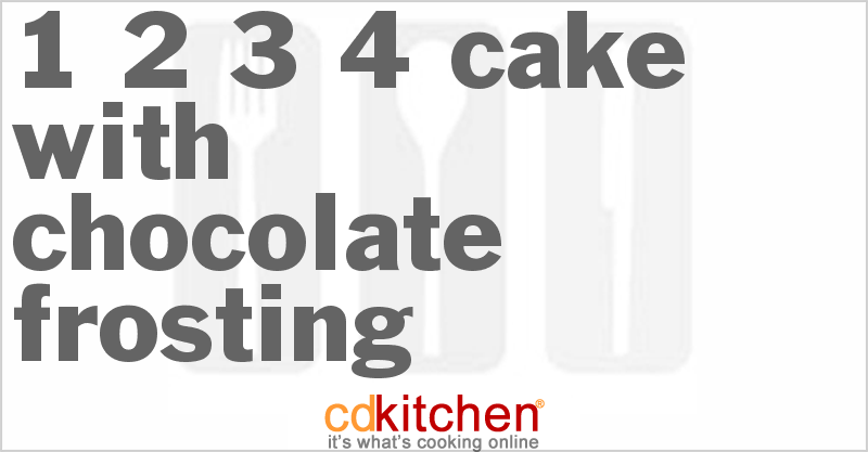 1 2 3 4 Cake With Chocolate Frosting - CDKitchen.com