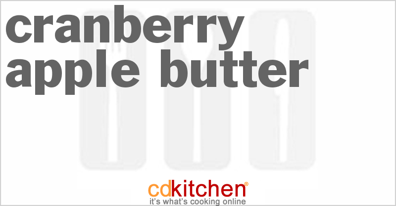Cranberry Apple Butter - CDKitchen.com