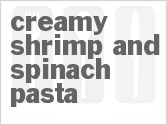 recipe for creamy shrimp-and-spinach pasta