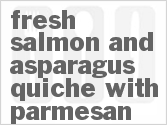 recipe for fresh salmon and asparagus quiche with parmesan