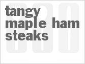 recipe for tangy maple ham steaks