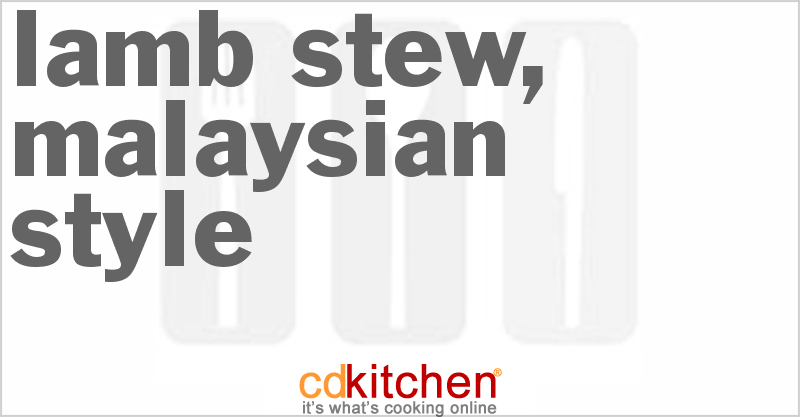 Lamb Stew, Malaysian Style - CDKitchen.com