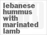 recipe for lebanese hummus with marinated lamb
