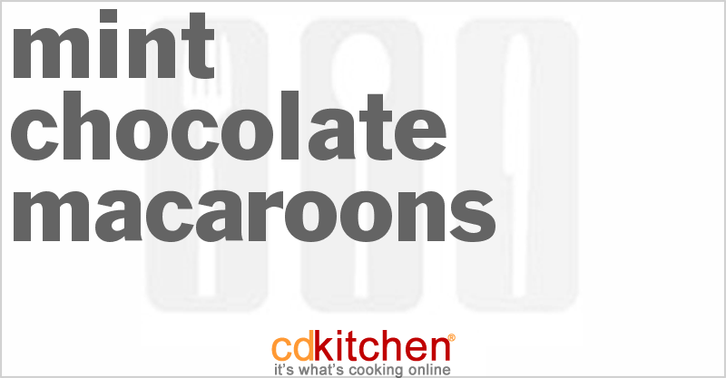 Mint Chocolate Macaroons - CDKitchen.com