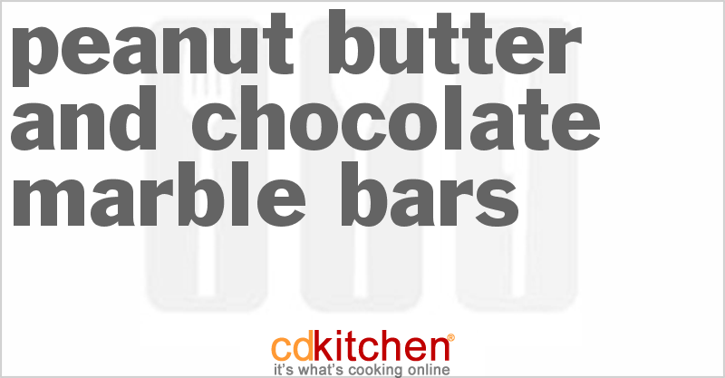 Peanut Butter and Chocolate Marble Bars - CDKitchen.com