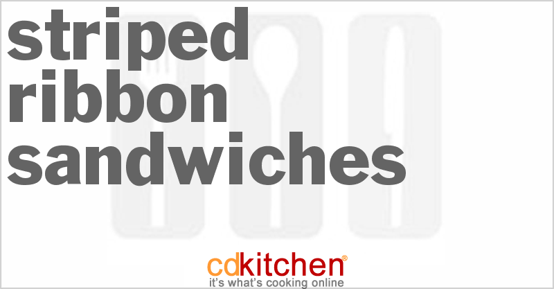 Striped Ribbon Sandwiches - CDKitchen.com