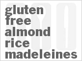 recipe for gluten-free almond rice madeleines