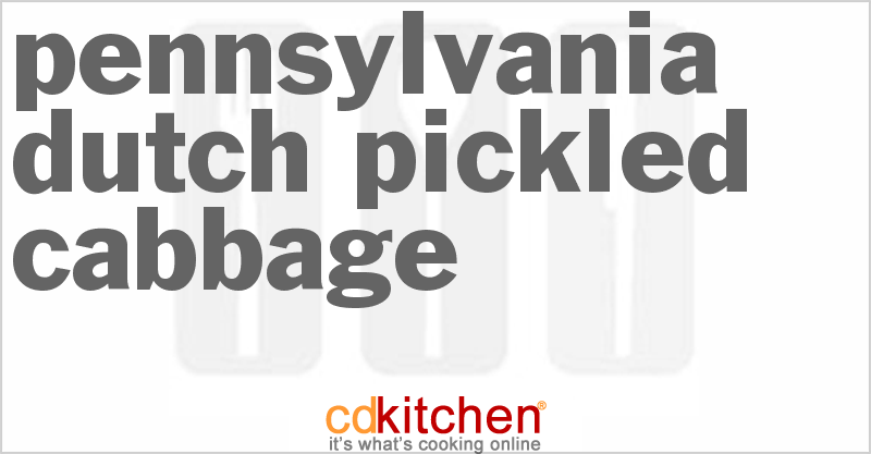 Pennsylvania Dutch Pickled Cabbage - CDKitchen.com