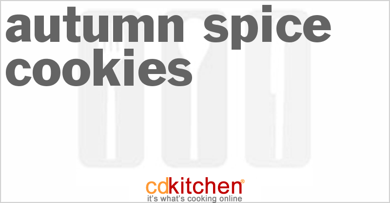 Autumn Spice Cookies - CDKitchen.com