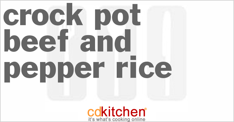 Beef And Pepper Rice - CDKitchen.com