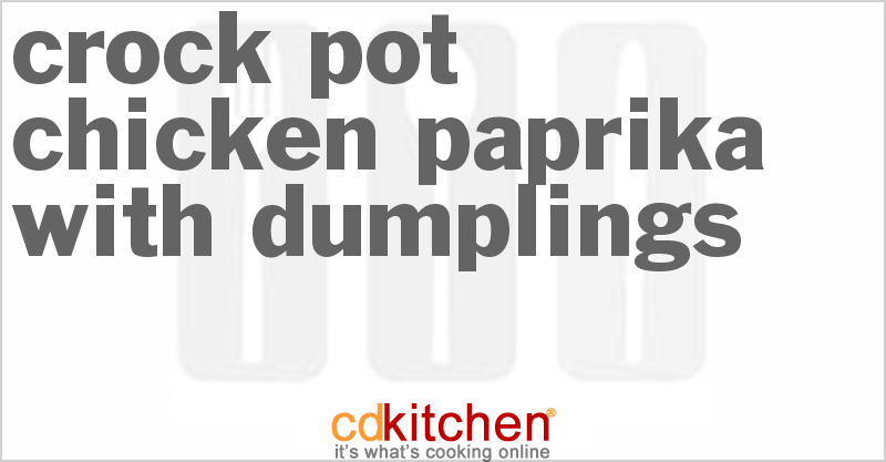 Chicken Paprika With Dumplings - CDKitchen.com