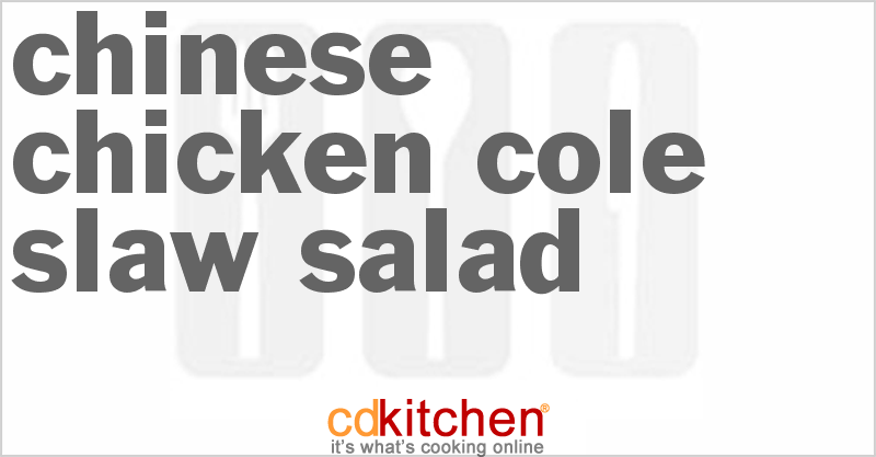 Chinese Chicken Cole Slaw Salad - CDKitchen.com