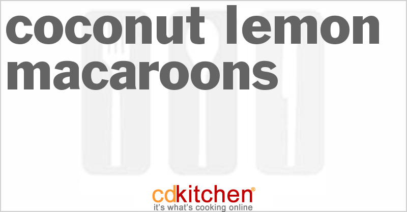 Coconut-Lemon Macaroons - CDKitchen.com