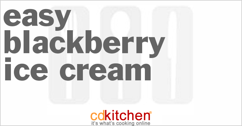 Easy Blackberry Ice Cream - CDKitchen.com