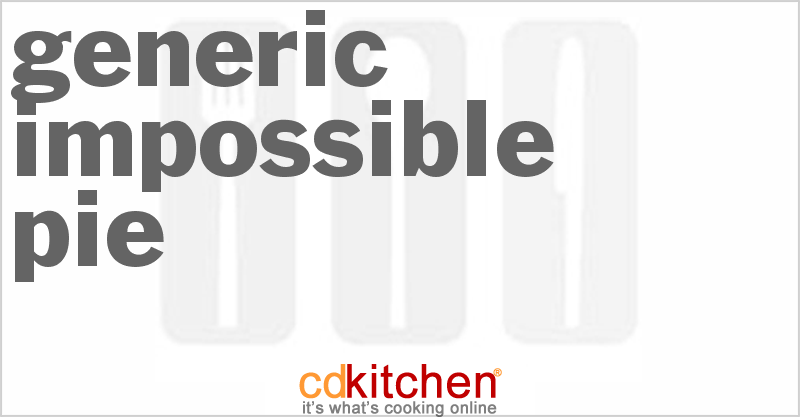 Generic Impossible Pie - CDKitchen.com