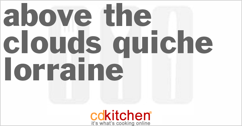 Above the Clouds Quiche Lorraine - CDKitchen.com