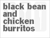 recipe for black bean and chicken burritos