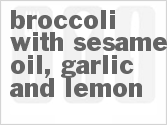 recipe for broccoli with sesame oil, garlic and lemon