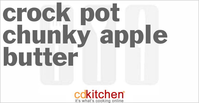 Chunky Apple Butter - CDKitchen.com