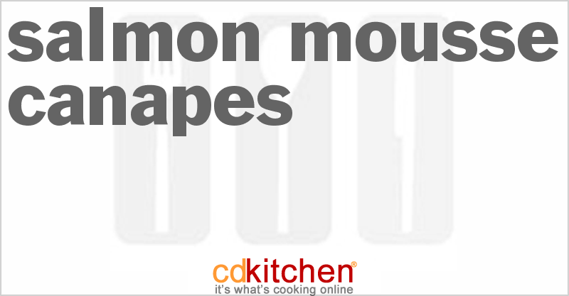 Salmon Mousse Canapes - CDKitchen.com