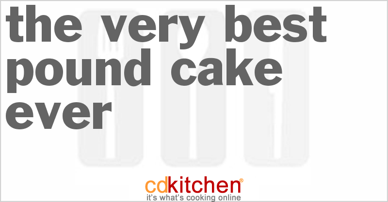 The Very Best Pound Cake Ever - CDKitchen.com