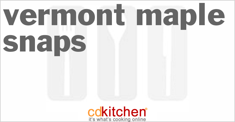Vermont Maple Snaps - CDKitchen.com