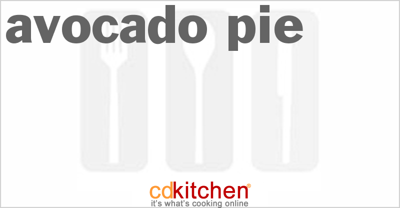 Avocado Pie - CDKitchen.com