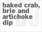 recipe for baked crab, brie and artichoke dip
