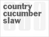 recipe for country cucumber slaw