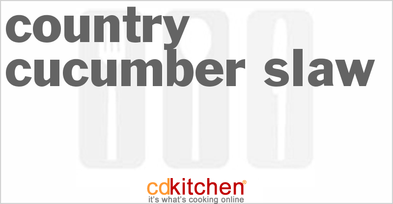 Country Cucumber Slaw - CDKitchen.com