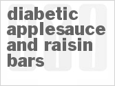recipe for diabetic applesauce and raisin bars