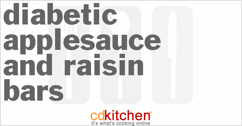 Diabetic Applesauce And Raisin Bars - CDKitchen.com