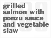 recipe for grilled salmon with ponzu sauce and vegetable slaw