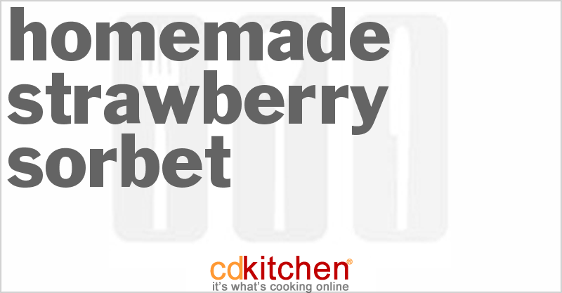 Homemade Strawberry Sorbet - CDKitchen.com