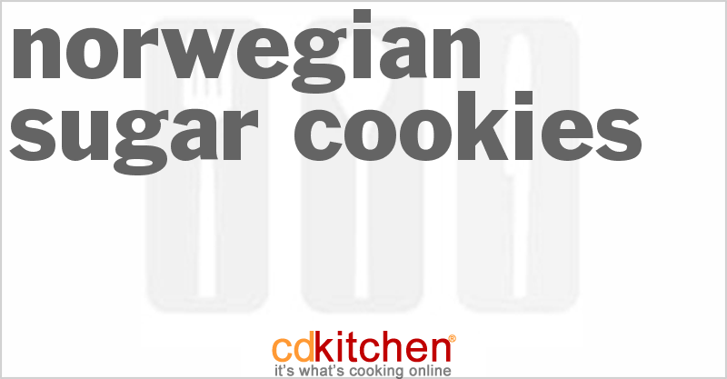 Norwegian Sugar Cookies - CDKitchen.com