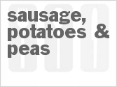 recipe for sausage, potatoes & peas