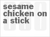 recipe for sesame chicken on a stick