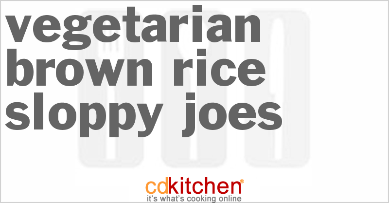 Vegetarian Brown Rice Sloppy Joes - CDKitchen.com
