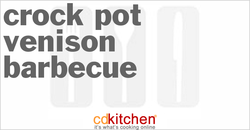 Venison Barbecue - CDKitchen.com